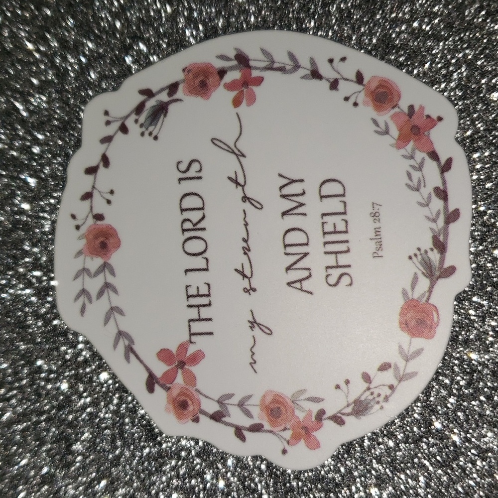 GOD WATERPOOF Sticker Bible floral